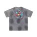 Summer Vintage Grey Rhinestone T-Shirt Cyberpunk Human Organ Circuit Double-Sided Print Loose Hip-Hop Streetwear Top_viptrois.com
