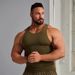 Men's Clothing Summer Knitted Ice Silk Ribbed Fitness Sports Casual Slim Men's Vest Men's I Back_viptrois.com