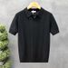 Men's Clothing Summer New Short Sleeved Sweater Men's High End Business Style Polo Shirt V Neck Slim_viptrois.com