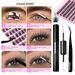 Lash Extension Set Sectional Fleece Glue Tweezers Set Natural Thick False Eyelashes C-curl Single Eyelash Cluster_viptrois.com