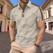 American European New Fashion 2025 Summer Men's Casual Trendy Turn-down Collar Short Sleeve Dot T-shirts Male Polo Shirts Tops_viptrois.com