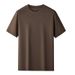 Men's Clothing Light Luxury Liquid Cool Round Neck Short Sleeved T Shirt For Mensmall White T Shirt_viptrois.com