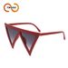 Two Circles New Oversized Inverted Triangle Frame Sunglasses Trend Party Funny Sunglasses T1339_viptrois.com