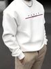Men's Loose And Casual Fashionable Paris Letter Pattern Printed Round Neck Long Sleeved Pullover Hoodie For Autumn And Winter_viptrois.com