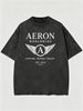 Relaxed Heavyweight Washed Vintage Emblem Cotton T-Shirt Men's Casual Streetwear Tee_viptrois.com