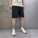 Men's Summer Casual Fashion Solid Color Loose Straight Leg Five Point mid Length Pants Thin Shorts_viptrois.com