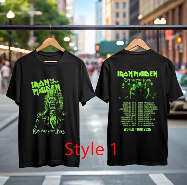 Iron Maiden Run For Your Lives World Tour 2025 Europe Tour Unisex Fan GifT Shirt Mens Womens Tees Top_viptrois.com