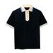 Men's American Style Casual Loose Short Sleeved T-Shirt Trendy Patchwork Collared Polo Shirt New Summer Style_viptrois.com