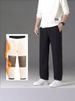 Winter New Graphene Knee Pads Men's Trousers, Fleece Thickened Windproof And Waterproof Sportswear Casual Pants, Loose And Warm Cotton Pants_viptrois.com