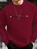 Men's Loose And Casual Fashionable Paris Letter Pattern Printed Round Neck Long Sleeved Pullover Hoodie For Autumn And Winter_viptrois.com