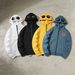 Men's Clothing Personality Dark Print Dark Gothic Print Hooded Sweatshirt With Color Block Design - Retro Streetwear Pullover For Men & Women_viptrois.com
