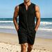 Men's Linen Sleeveless Tank Top - Breathable Summer Undershirt & Casual Wear In Multiple Colors Sleeveless Design_viptrois.com