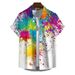 Men's Clothing Shirt Short Sleeve Tops Graffiti Print Clothing Vacation Casual Shirt_viptrois.com