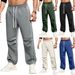 Men's Summer Casual Loose Trousers Trendy Versatile Straight Leg Pants Solid Color Everyday Wear_viptrois.com