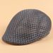 Summer Hollow Breathable Hat For Men, Middle-aged And Elderly, Korean Style, Dad's Casual Versatile Beret, Solid Color_viptrois.com