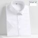 Men's Stretch & Wrinkle-Free Short Sleeve Dress Shirt – Lightweight, Silk-Like Finish For Business Casual & Photography (Navy, White, Black & More)_viptrois.com
