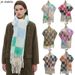 Unisex Autumn and winter loop yarn flow suplaid scarf_viptrois.com
