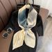 2023 New Korean Colored Scarf Women's Korean Edition Art Fashion Decoration Ins Style Scarf 90cm Large Square Scarf_viptrois.com