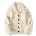 Loom Men's Thickened Sweater Cardigan Long Sleeve Loose Fit Oversized Knitwear For Men_viptrois.com