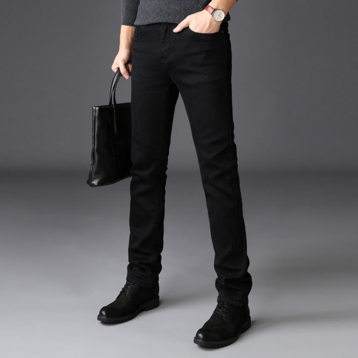 Men's Premium Straight Fit Jeans - Relaxed Comfort Stretch Denim Pants For All Seasons (Smoke Grey, Multiple Sizes)_viptrois.com
