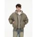 2024 Winter New Fashion Two-Piece Design Men's Cotton Jacket Youth Large Size Solid Color Korean Style Coat Trendy_viptrois.com