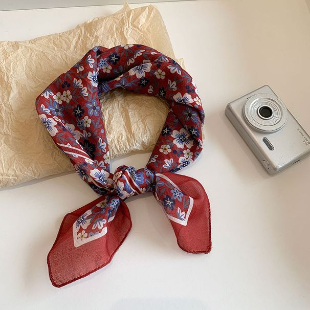 Spring And Autumn New Style Tie Headband Amican Niche Fashion Paisley Small Square Scarf Hair Accessory For Women_viptrois.com