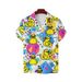 Men's Clothing Tropical Print Short Sleeve Shirt - Breathable Hawaiian Style Shirt With Relaxed Fit & Digital Art_viptrois.com