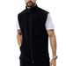 Men’s Fleece Zip-Up Vest – Lightweight Polyester Blend, Stand Collar & Multi-Pocket Design For Outdoor & Casual Wear_viptrois.com