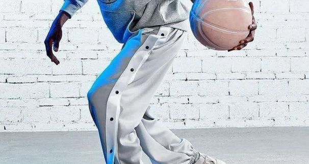 Men's Clothing Button Down Pants, Loose And Fashionable Wide Leg Pants With Side Buttons, Casual And Cuffed Basketball Training Sports Pants_viptrois.com