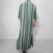 Muslim Robe New Style Men's Loose Door Stripe Long Sleeve Ready-Stock Ethnic Style Bodysuit_viptrois.com