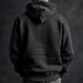 Pure Men's Street Style Black Loose Fit European Size Regular Shoulder Hooded 2025 Trendy Santa Claus Sweatshirt_viptrois.com