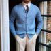Autumn 2025 Fashion Knitwear Cardigan Outerwear Men's V-Neck Single-Breasted Long Sleeve Casual Sweater_viptrois.com