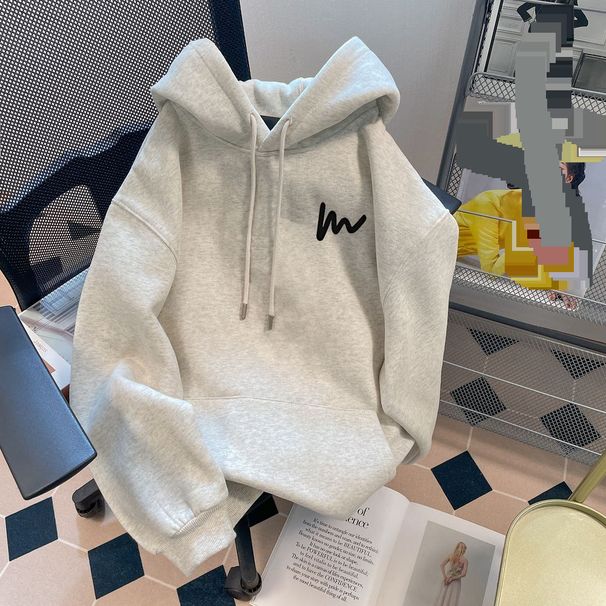 Cityboy Teen Design Sense Niche Fleece Thickened Sweater Autumn And Winter 2024 New Loose Hooded Jacket_viptrois.com
