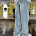 Men's Clothing Men's Relaxed Fit Vintage Blue Jeans - Classic Straight Leg Denim Pants With Washed Finish For Casual Wear (All Seasons)_viptrois.com