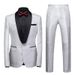 Men's Clothing Groom Wedding Dress Cloth Embroidery Color Matching Suit Two Piece Suit_viptrois.com