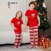Christmas Deer letter striped short sleeve Christmas family dress printed home wear_viptrois.com