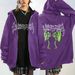 High Street Gothic Butterfly Print Hooded Cardigan Sweatshirt Men's Fashion Loose Hip Hop Jacket_viptrois.com