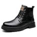 European Warm Series Winter Martin For Men New Business Casual Genuine Leather Wool Warm High-top Snow Boots Men's Cotton Shoes_viptrois.com