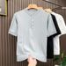 Men's Clothing Men's Style Knitted Polo Shirt Short Sleeved Summer Thin Breathable Retro Pocket Style Trendy Top_viptrois.com