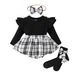 Mother & Kids Chic Knit Sleeveless Bodysuit & Socks Set For Baby Girls - Soft Cotton 3-Piece Outfit With Headband (Black/Khaki/Pink, 0-18M)_viptrois.com