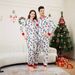 Christmas tree deer full of flowers Christmas family dress printed home clothes pajamas_viptrois.com