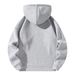 Fleece-Lined Zip Hoodie – American Streetwear Oversized Pullover With Drawstring, Solid Colors (Black/Navy/Beige/White)_viptrois.com
