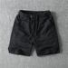 Men's Clothing Casual Heavyweight Heavy Washed Workwear Shorts Trendy Cotton Solid Color Sweatpants Retro Five Point Pants_viptrois.com