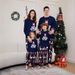Christmas tree snowflake letter stripes Christmas family suit printed home wear_viptrois.com