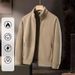 Fashion Casual Stand-up Collar Fleece Clothes Men's Spring And Autumn Thickened Fleece Thermal Sweater Youth Jacket Tide_viptrois.com