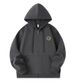 Unisex Oversized Zip-Up Hoodie – Embroidered Letter Patch & Streetwear Style_viptrois.com