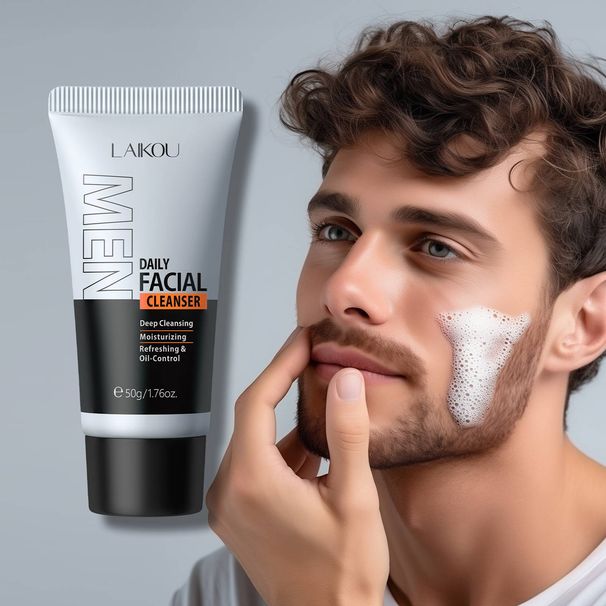 New Men's Facial Cleanser 50g Refreshing Facial Cleanser Cleanses And Hydrates The Face_viptrois.com