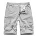 Men's Elastic Work Shorts, Summer Plous-sized Sporty Casual Multi-bag Capre Pants For Men_viptrois.com