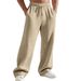 Men's Textured Jacquard Straight-Leg Pants – Breathable Polyester Wide-Fit Trousers For Work & Casual (Navy/Black/Khaki, S-Xxxl)_viptrois.com