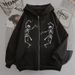 2023 Zipper Sweatshirt Dancing Skeleton Print Hoodie Y2K Unisex Jacket_viptrois.com